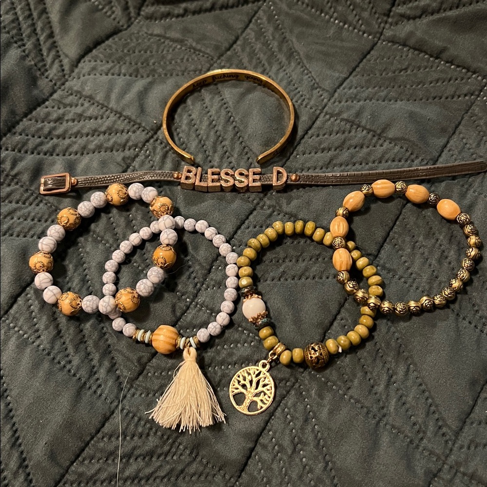 Keep F**king Going Bangle & Bracelet Set
